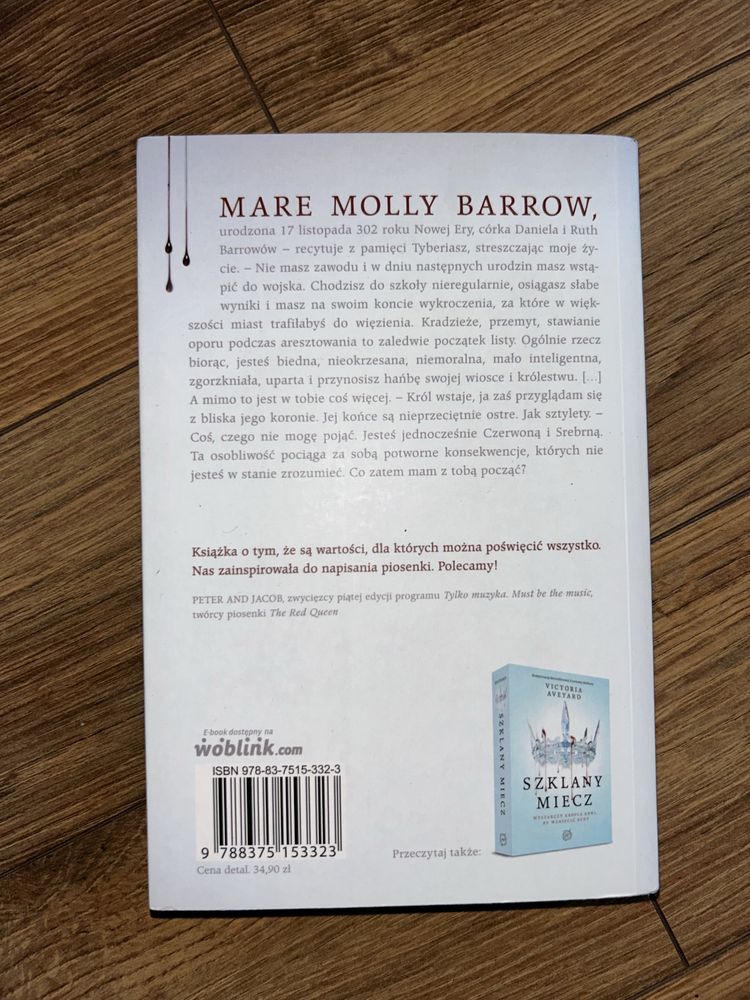 Książka “Czerwona Królowa” aut. Victorii Aveyard