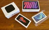 Caixas AppleTV, iPhone 6, iPhone 12 mini, iPad mini