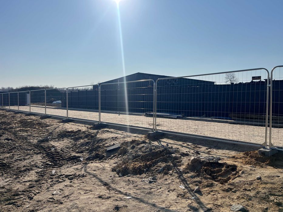 Ogrodzenie Budowlane Ażurowe Tymczasowe Mobilne Owalne 3,5m x 2m Panel