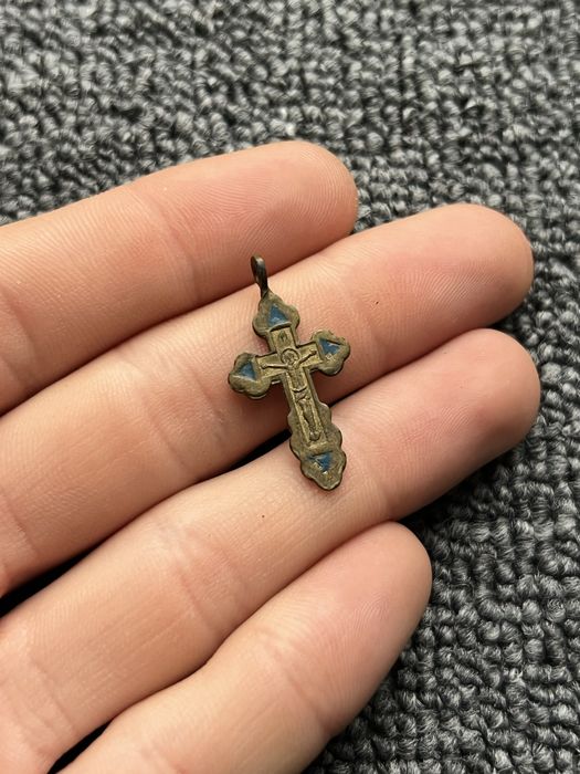 Вінтажний латунний хрестик
