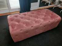 Pouf veludo rosa