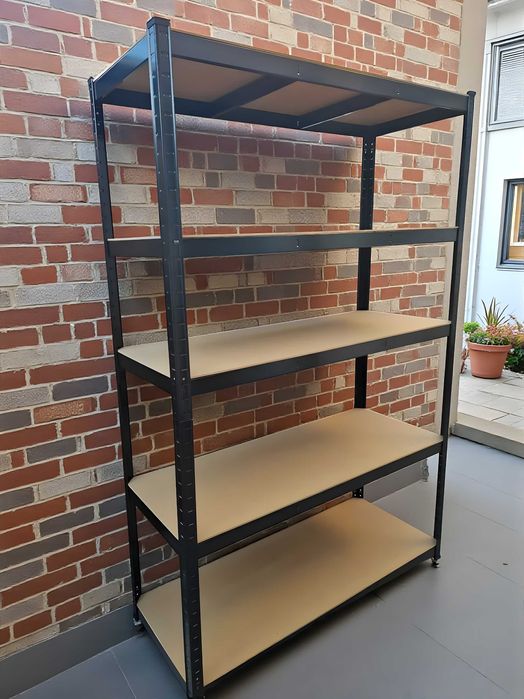 Стелажі оцинковані та чорні, різні моделі з полицями МДФ — міцні