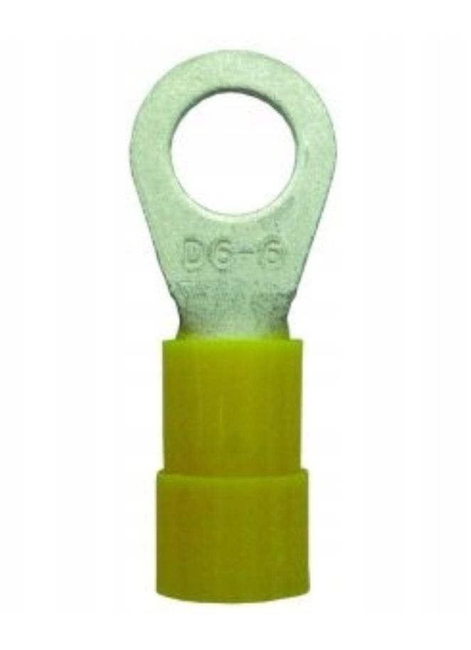 Końcówka oczkowa izolowana PQKR 4,0-6,0 mm2 M8 żółta  PROTEC 30 szt