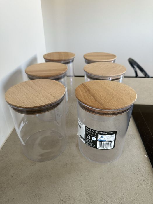 Pojemniki plastikowe do przechowywania 6 sztuk 1,2 l