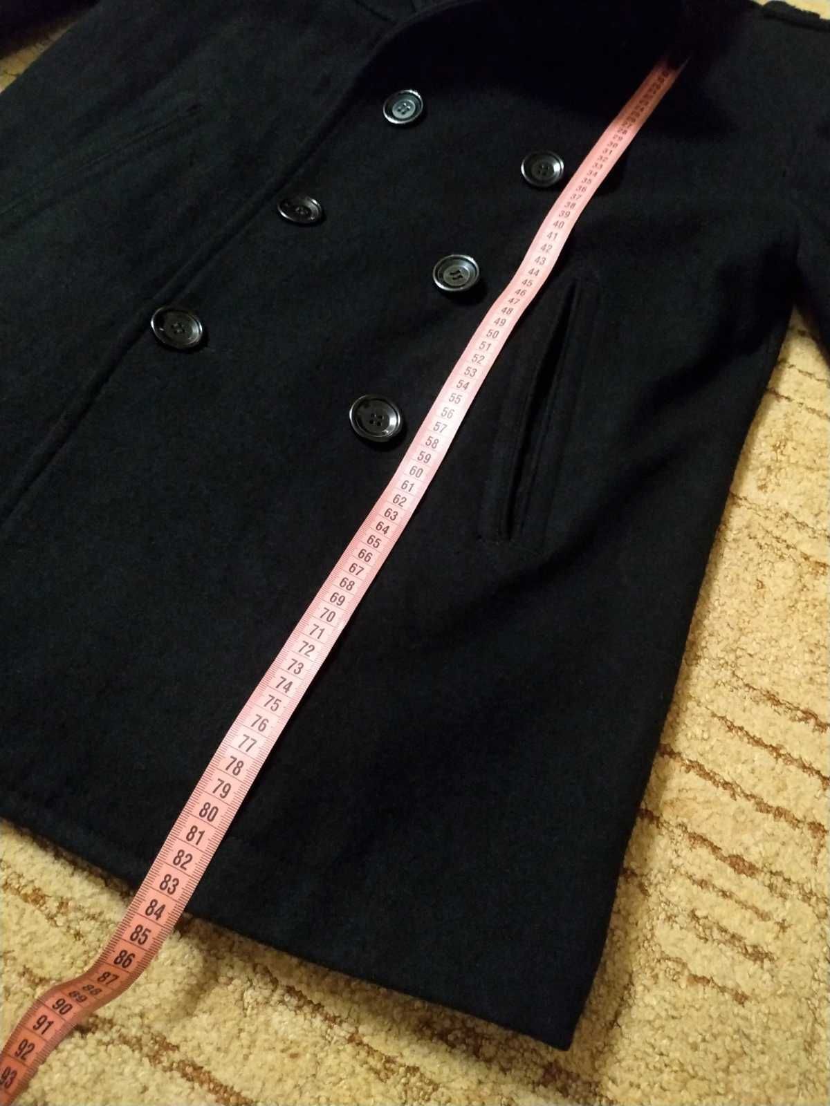 Черное кашемировое пальто на подростка, размер М