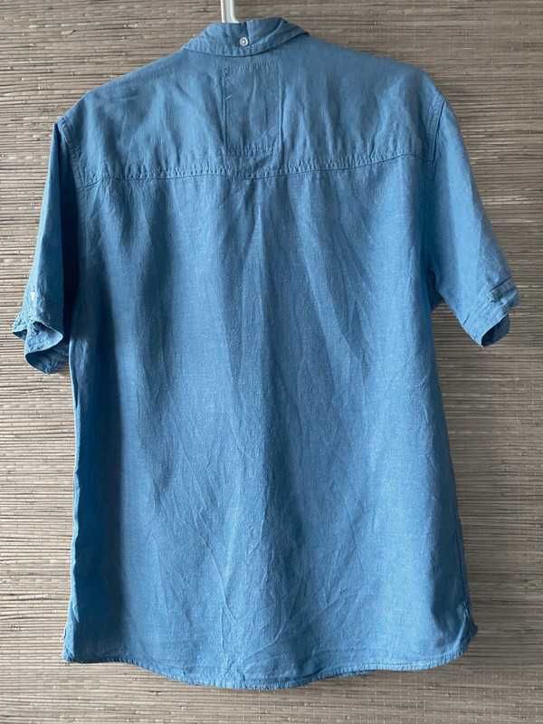Męska niebieska koszula z krótkim rękawem Tokyo Laundry M/38