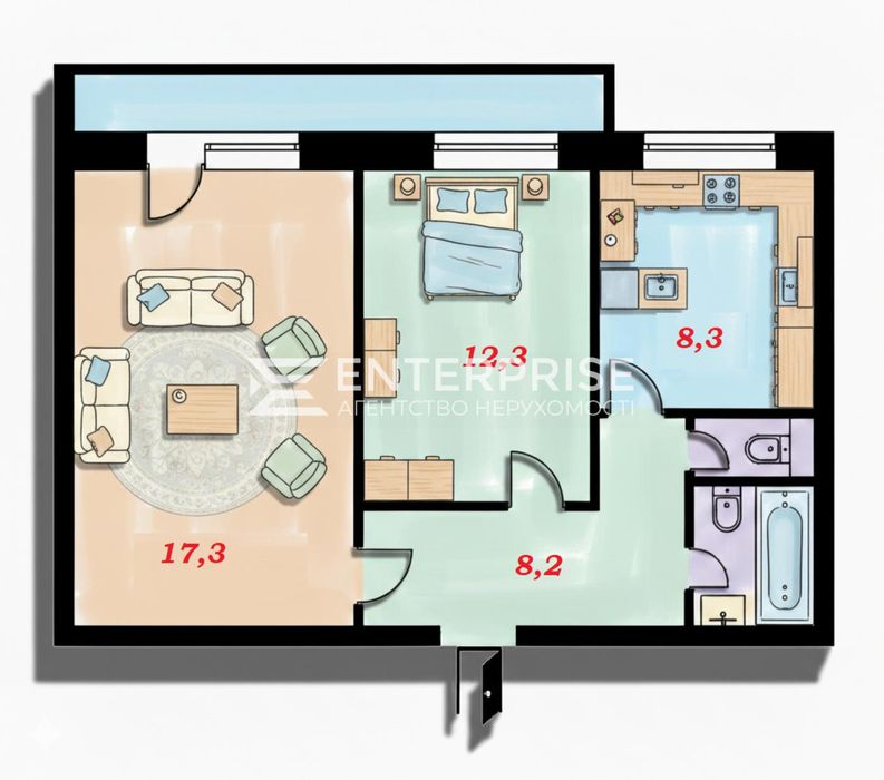 Продаж 2-к квартири з ремонтом та меблями  вул. Бальзака Троєщина