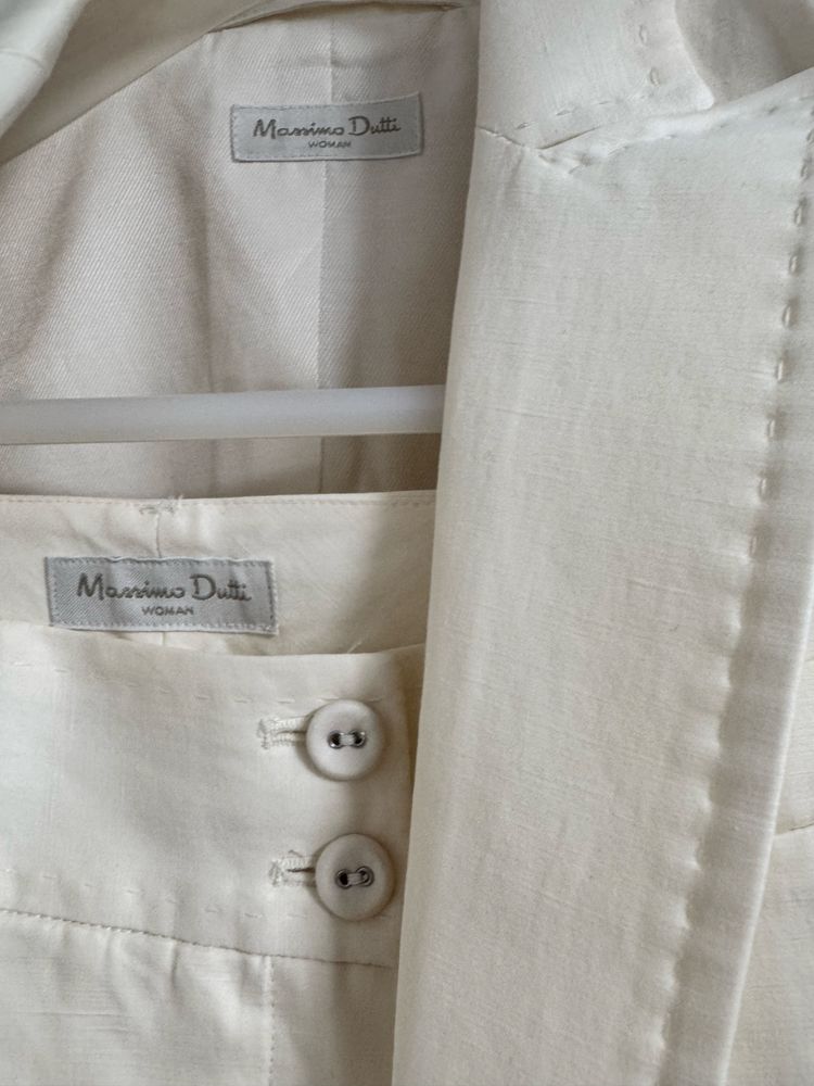 Massimo Dutti білий костюм