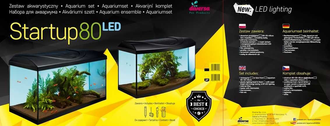 PROMOCJA! Zestaw akwarystyczny 112l Startup 80x35x40