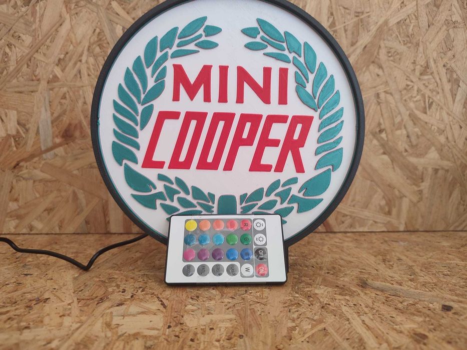 Luminária decorativa / Lightbox Mini Cooper