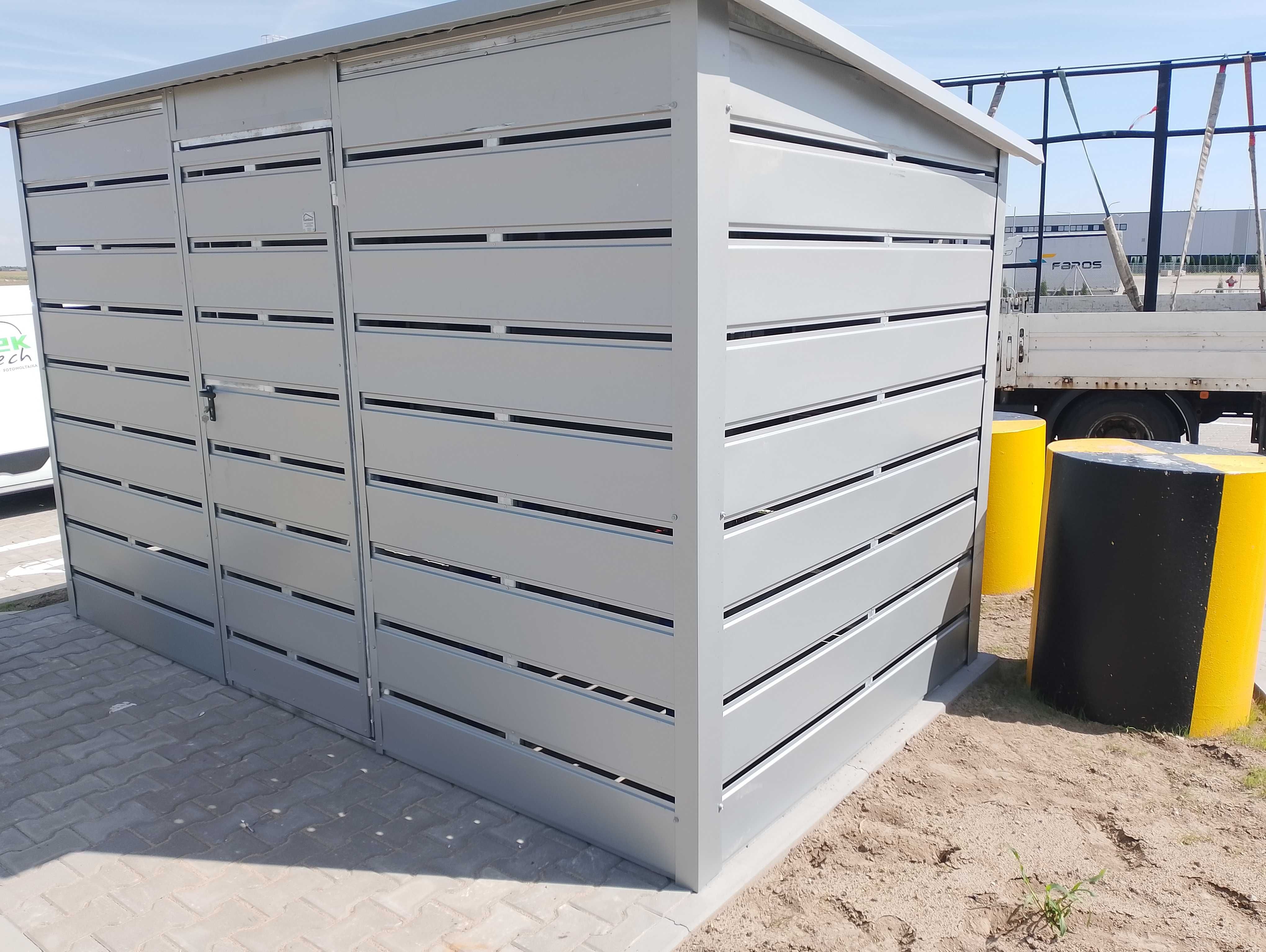 Wiata śmietnikowa panelowa 4x3
