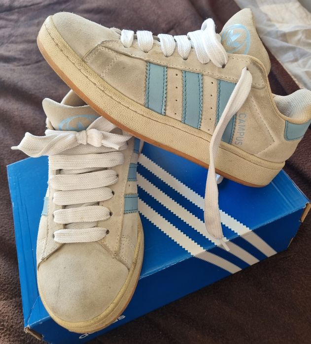 Adidas Campus bejes e azuis