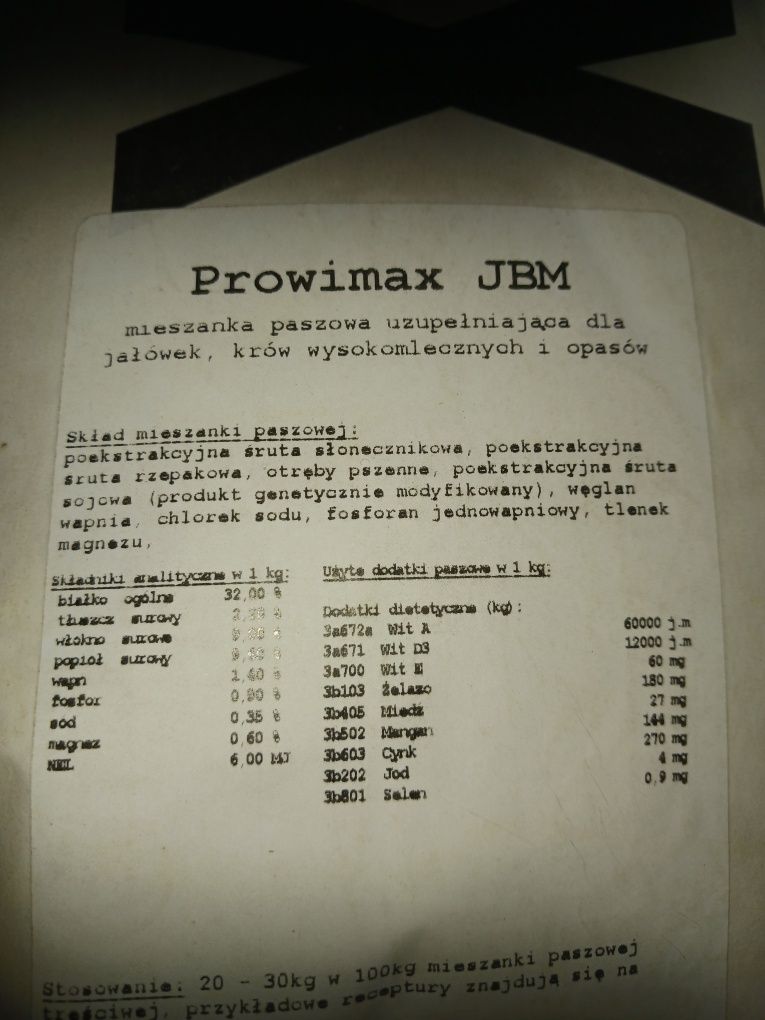 Koncentrat dla krów,jałówek i opasow