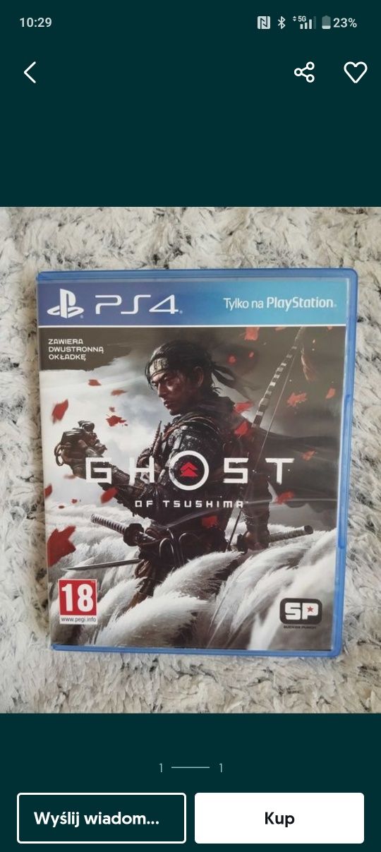 Ghost of tsushima PS4 (działa na ps5)