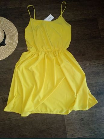 Яскраво жовта сукня, плаття, сарафан