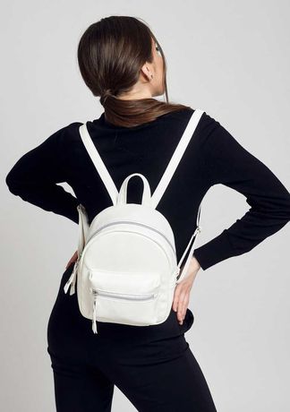 Маленький белый женский рюкзак кожзам, экокожа, сумка, жіночий, білий