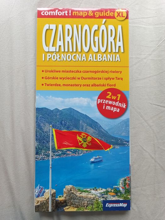 Czarnogóra i północna Albania laminowana mapa + przewodnik Comfort map