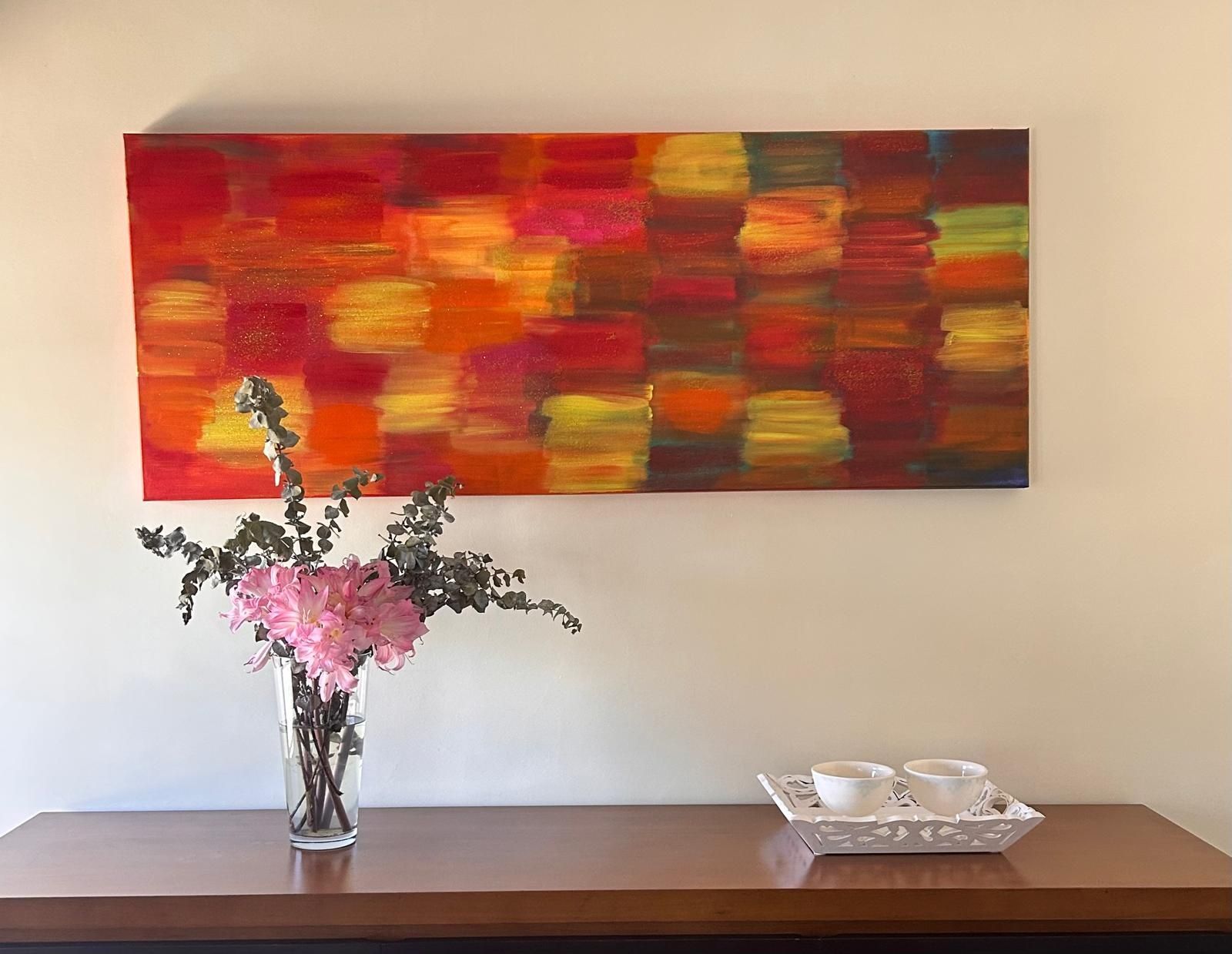Quadro moldura pintado à mão