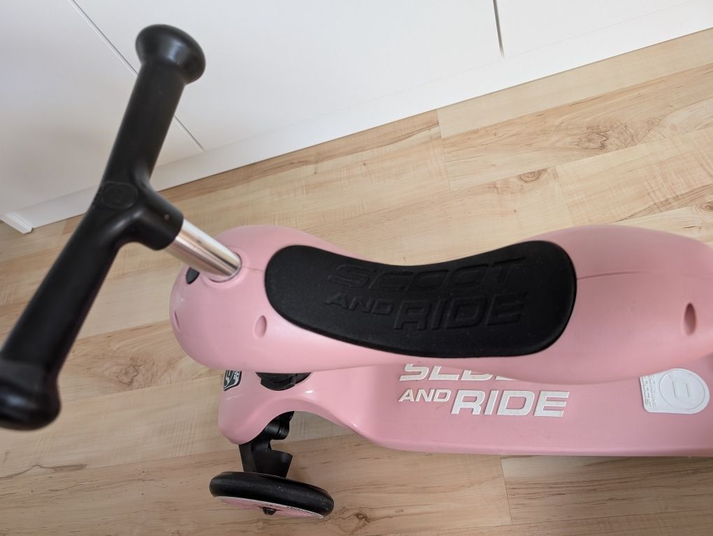 SCOOTANDRIDE Highwaykick 2w1 Jeździk i hulajnoga różowa