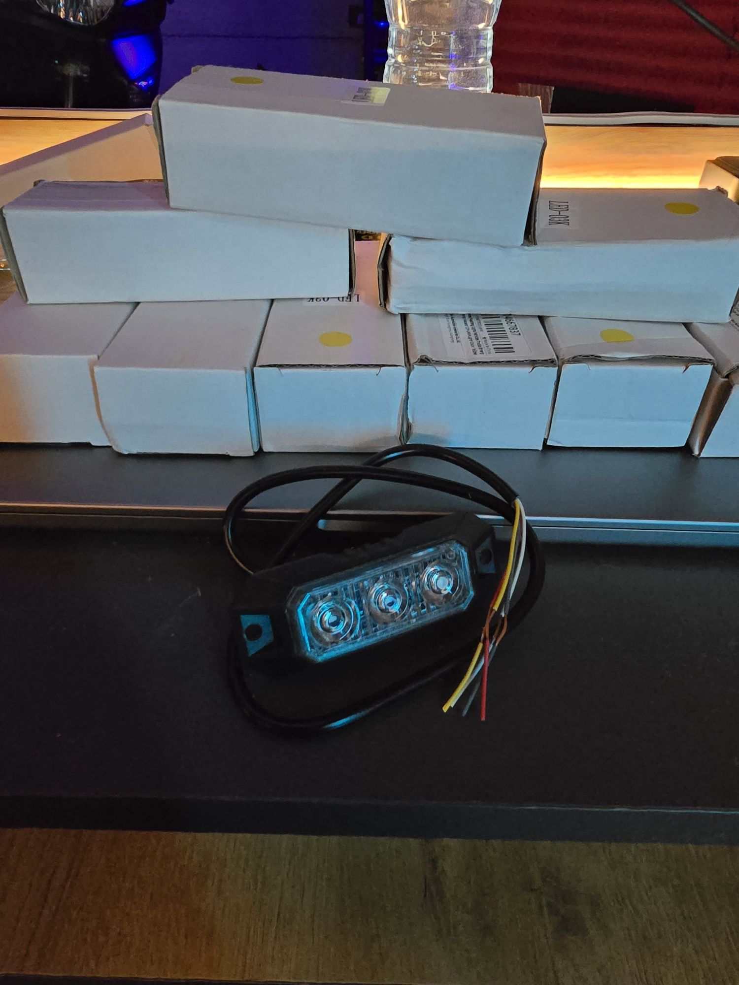 10szt Modul LED pomarańczowy 12v kogut mocny