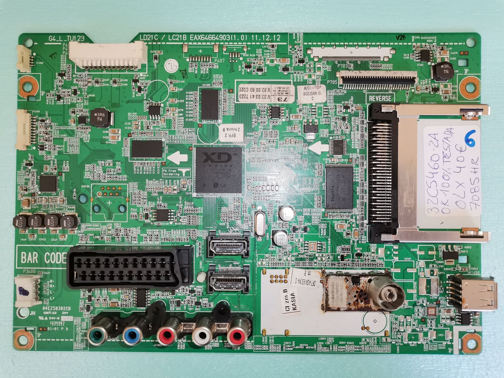 Mainboard LG chassis LD21C / LC21B EAX 6 4 9 1 0 0 0 1 ...