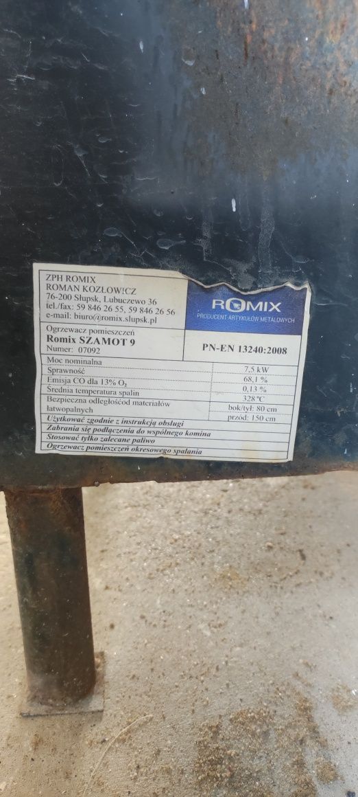 Piec typu koza Romix Szamot 9