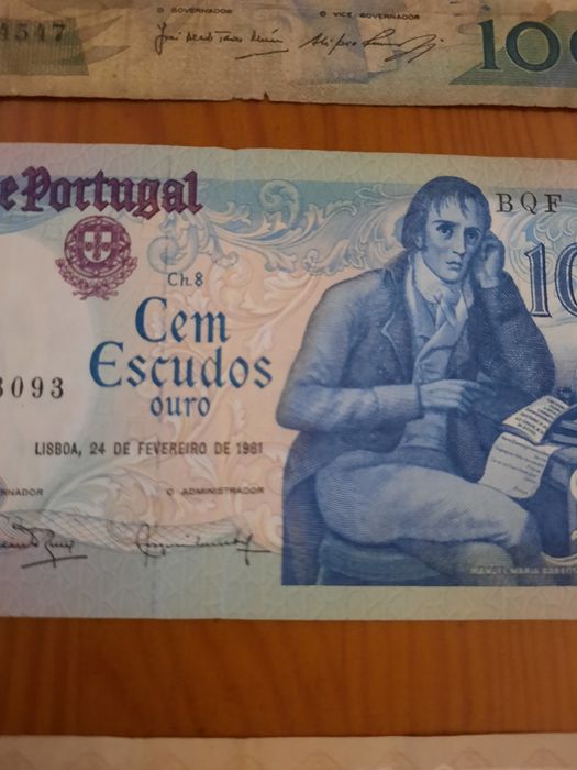 Notas Banco de Portugal antigas fora de circulação