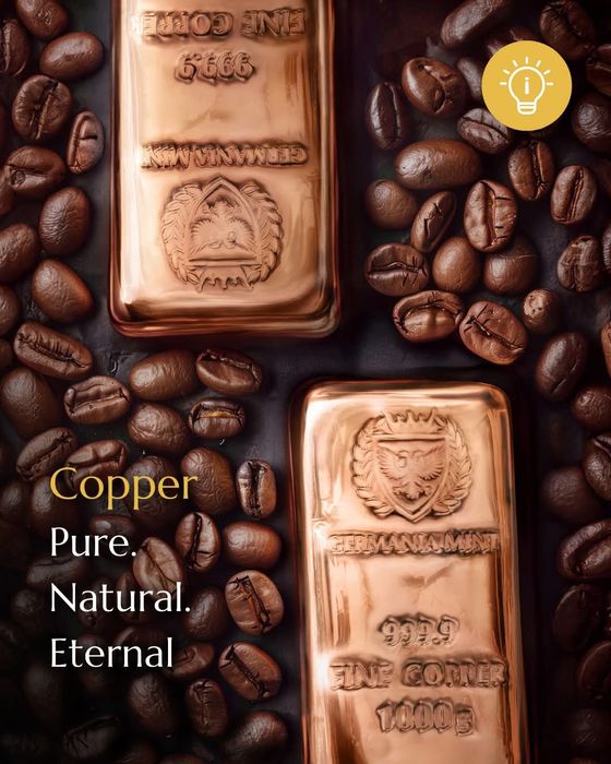 Акція! Мідна монета GERMANIA MINT. 1 кіло! Проба 999,9