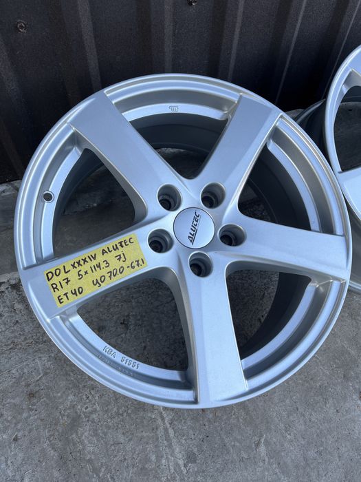 Литі диски r17 5/114.3 alutec 7j et40 kia hyundai renault mazda тд