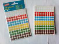 Etiquetas adesivas redondas de 8 e 13 mm