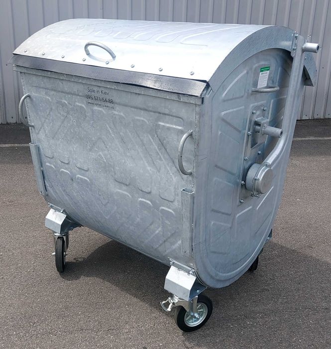 Контейнер для мусора оцинкованный ТБО евроконтейнер мусорный бак 1100