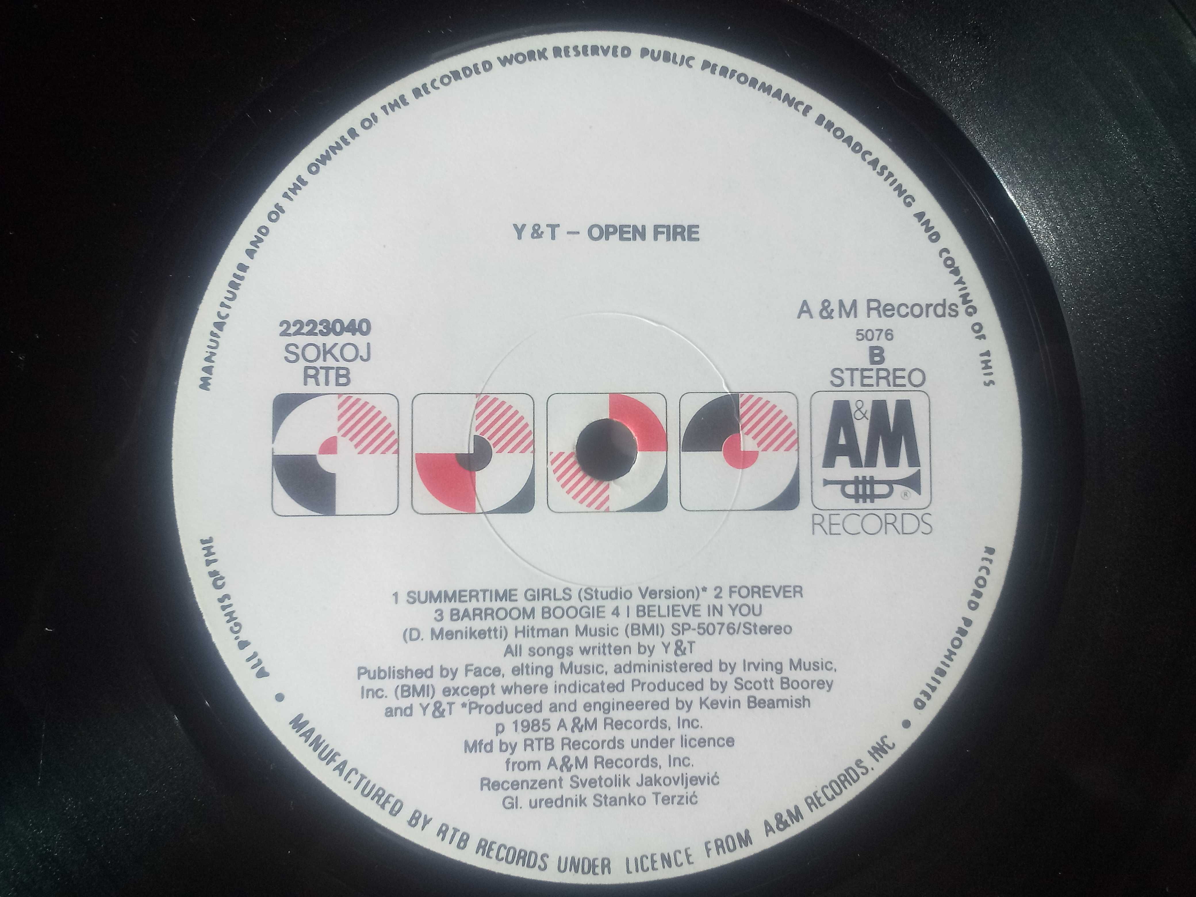 LP Y&T - Open Fire