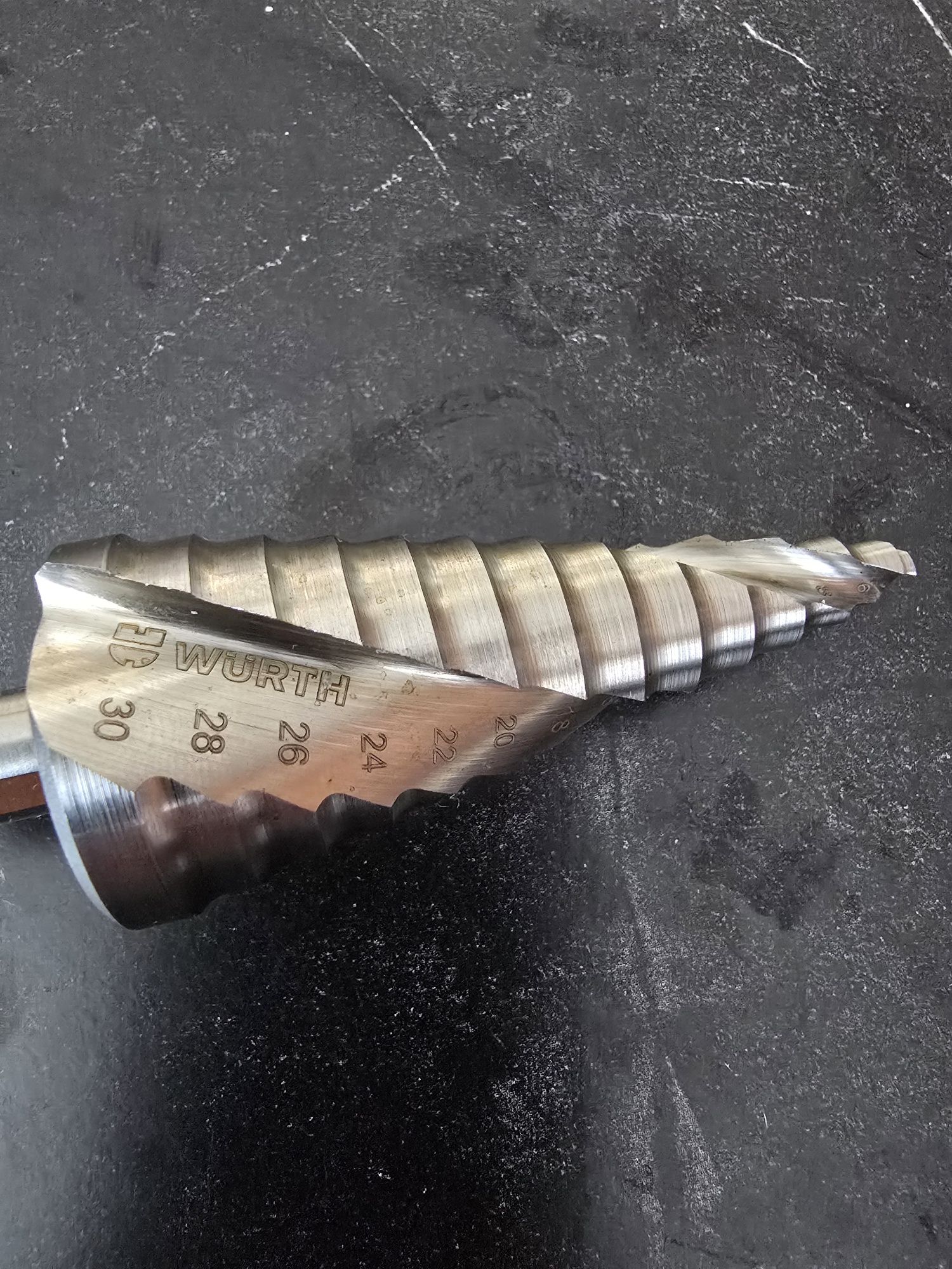 Wurth  stopniowe wiertlo spiralne performance hss 6-30mm