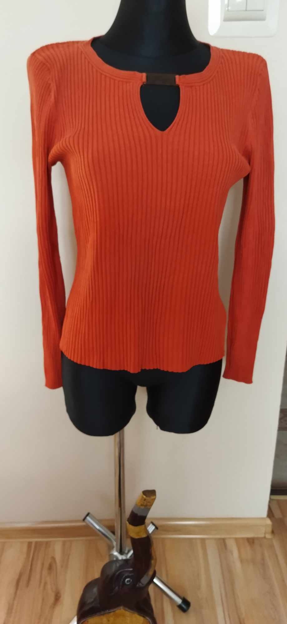 Bluzka ceglasta ruda damska L 40