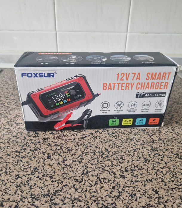 Carregador Inteligente FOXSUR 12V 7A