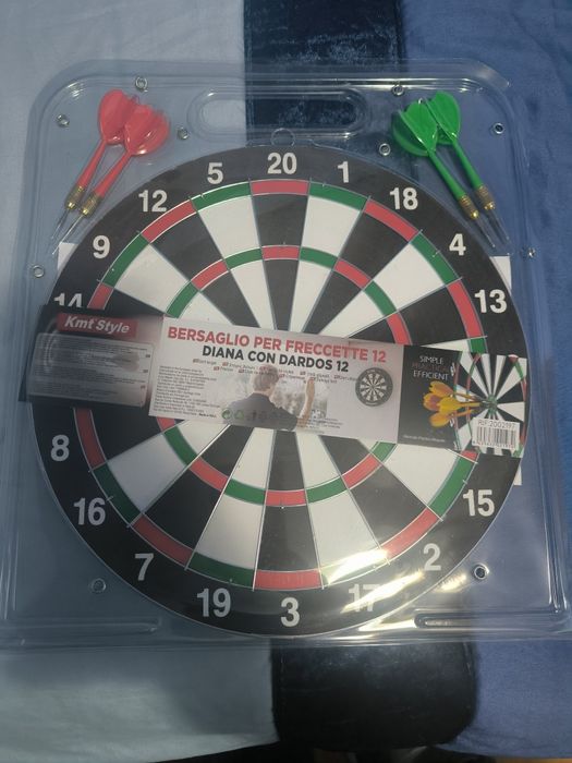 Jogo de setas alvo em madeira