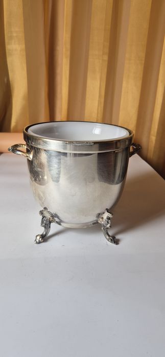 Duże stare posrebrzane wiadro do lodu SHERIDAN Silver