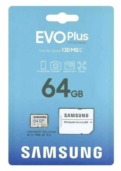 Карта памʼяті micro SDXC 64GB Samsung EVO Plus