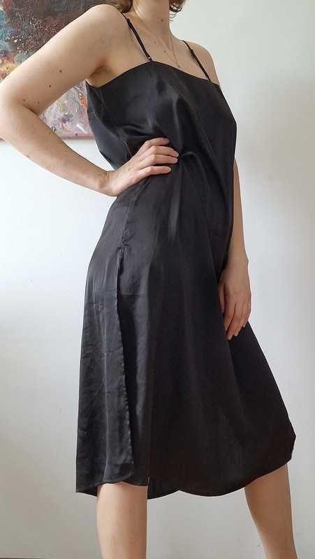 Sukienka czarna slip dress M/L