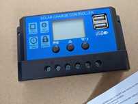 Kontroler ładowania słonecznego 50A, 12/24V, 2xUSB, LCD, nieużywany