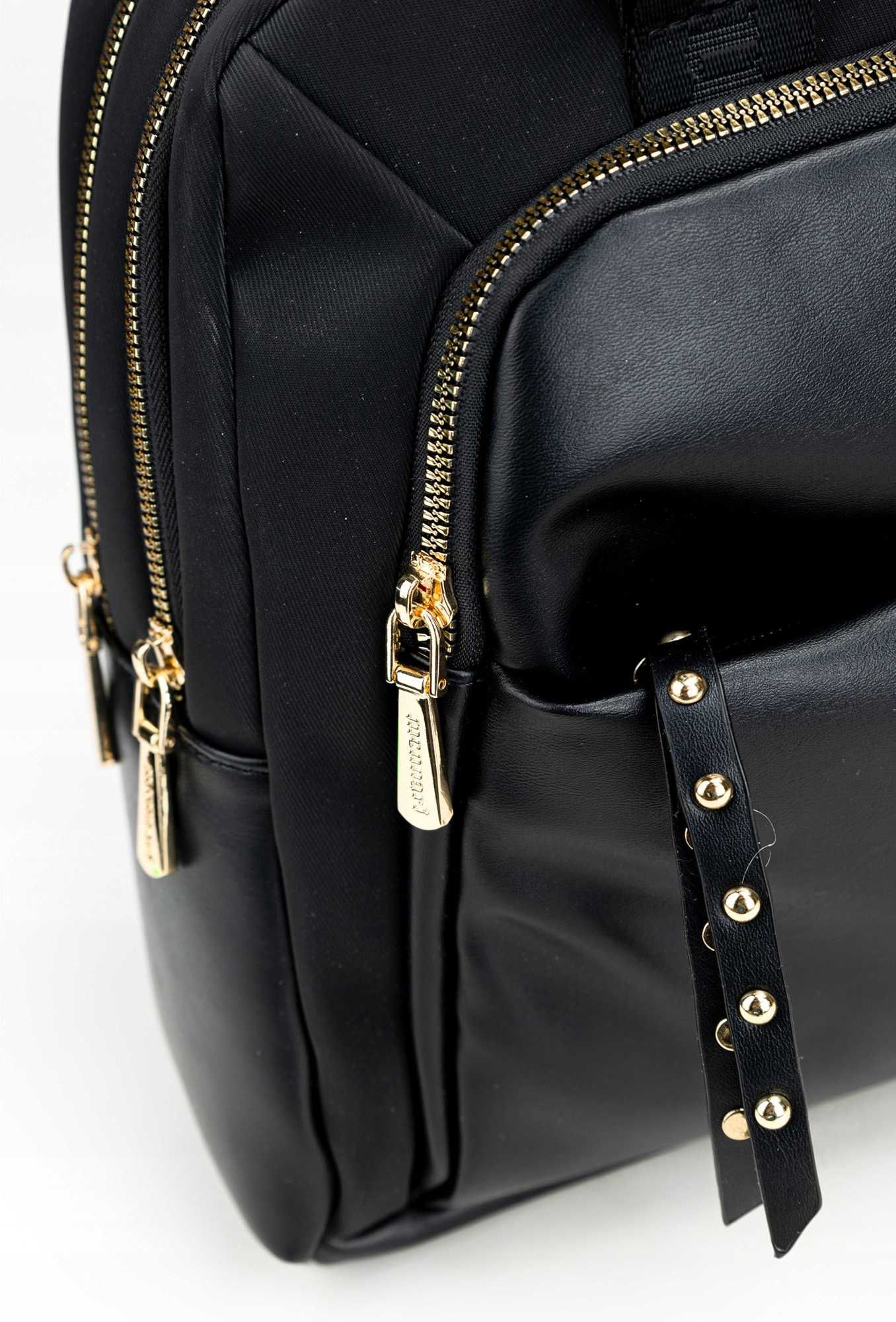 MONNARI Torebka Damska Shoper Kuferek Czarna Elegancka Pojemna BAG4161