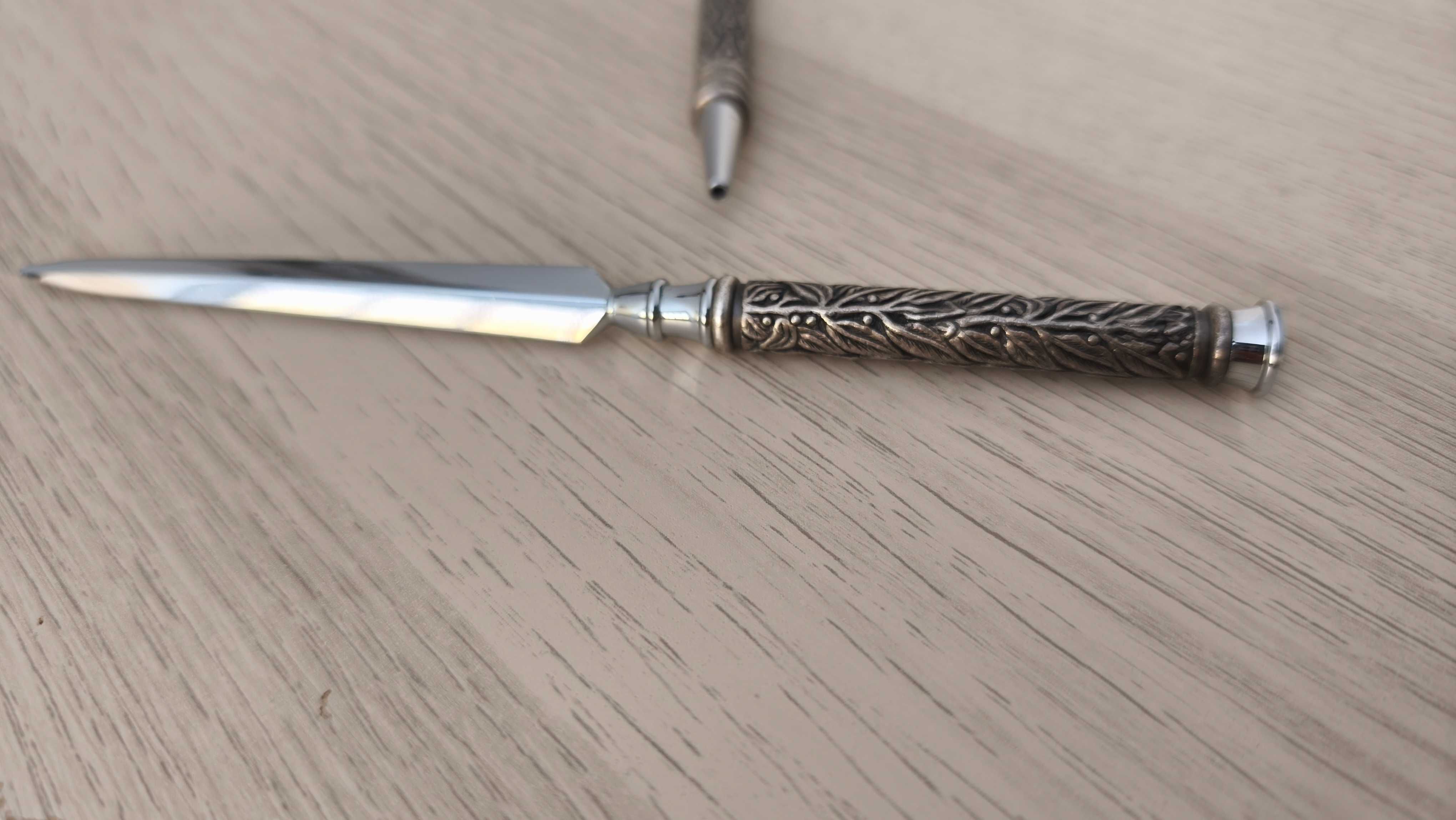 Caneta Vintage em Prata + Abridor de Cartas