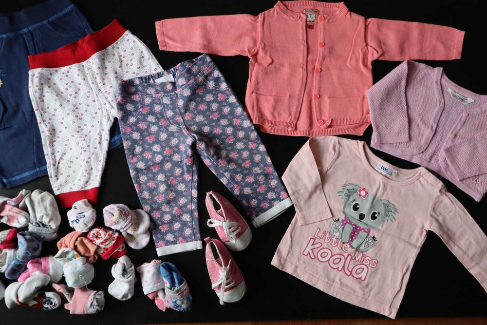 Zestaw ubranek r. 62-68 dla dziewczynki