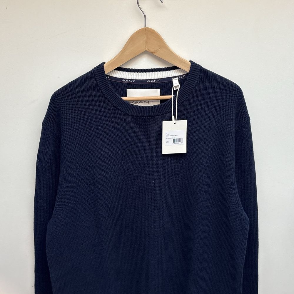 Sweater Malha Azul Escura GANT (L) NOVA