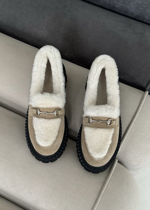 Жіночі лофери на овчині 36-23.5 см