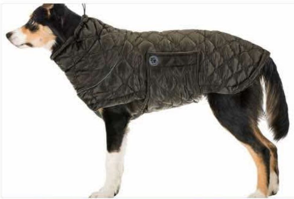 Kurtka derka dla psa 200 g, r. XS (40 cm), zielona, jak nowa (użyta dw