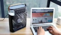 Вентилятор портативний з функцією зволоження повітря USB