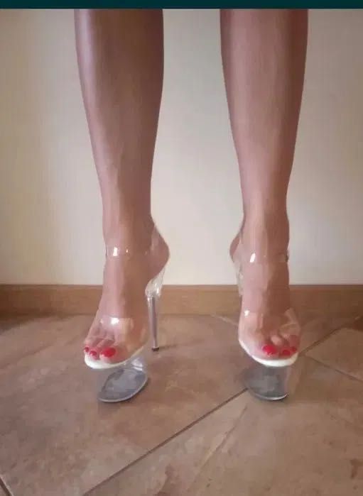168/Pole dance ODRĘKI 38 szklanki szpilki gogo sandały 17cm high heels