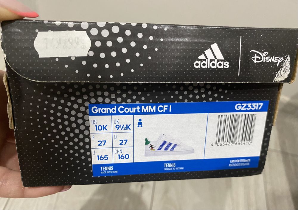 Buty adidas Disney Mickey 27 białe na rzep rewelacyjne