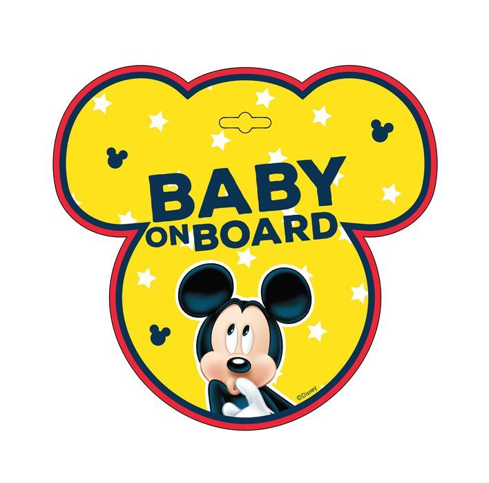 Tabliczka BABY ON BOARD Mickey